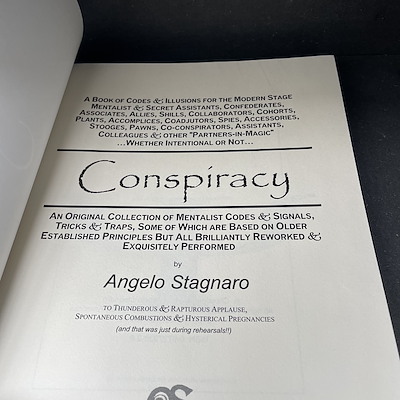 CONSPIRACY - Angelo Stagnaro