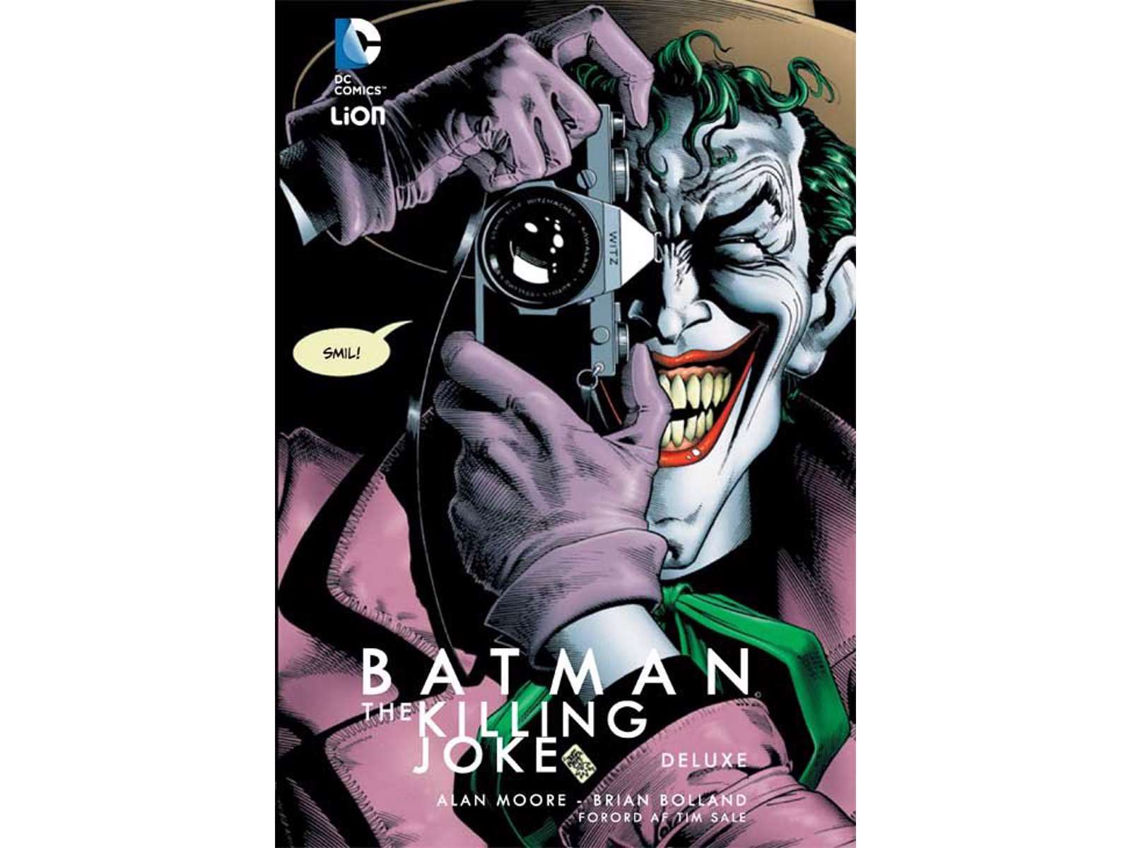 Køb Batman The Killing Joke dansk deluxe tegneserie hos Superhelten Legetøj