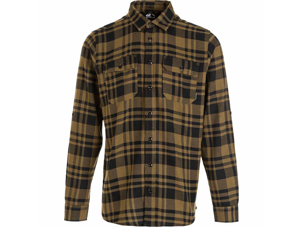 Whistler - Flannel M Checked Shirt - Skjorte - Dark Olive - Str. 3XL thumbnail