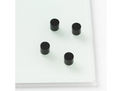 Magneter | Naga | til glastavle | Ø1x1cm | cylinder | sort | 4 stk