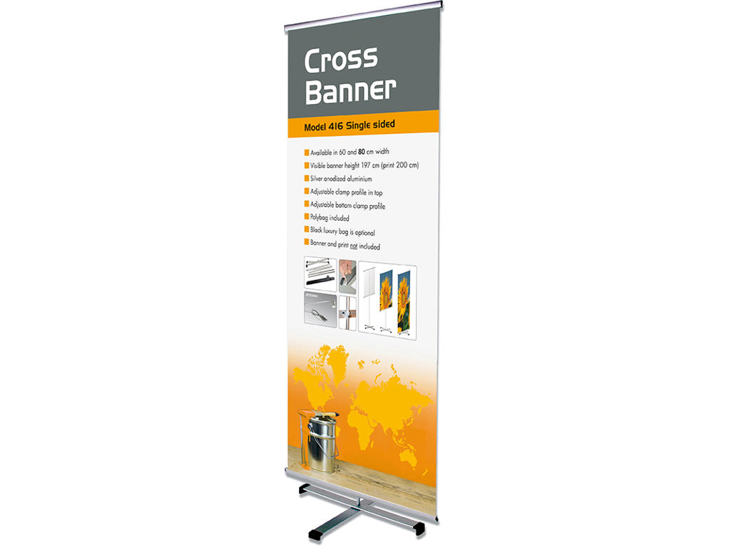 Køb Banner stander, Xfod, 60x200 cm, Enkeltsidet, DSI Cross Banner