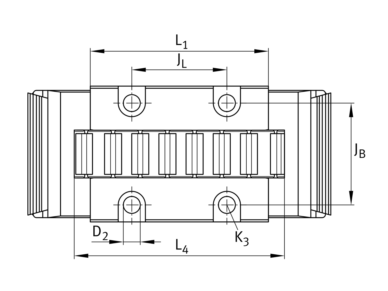 INA RUS38134GR3/1015 LINEAR RECIRCULATING ROLLER BEARING UNIT M