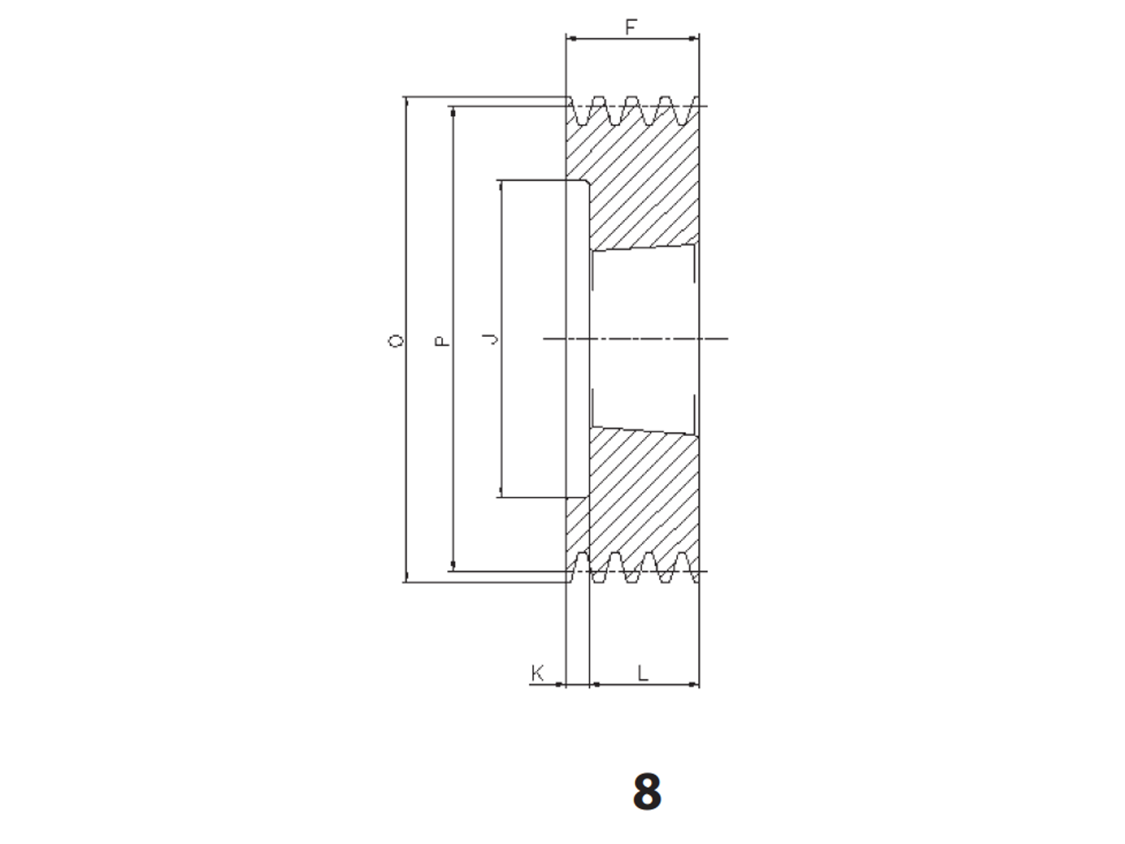 BELT PULLEY SPZ 713 M. Wilhelmsen A/S
