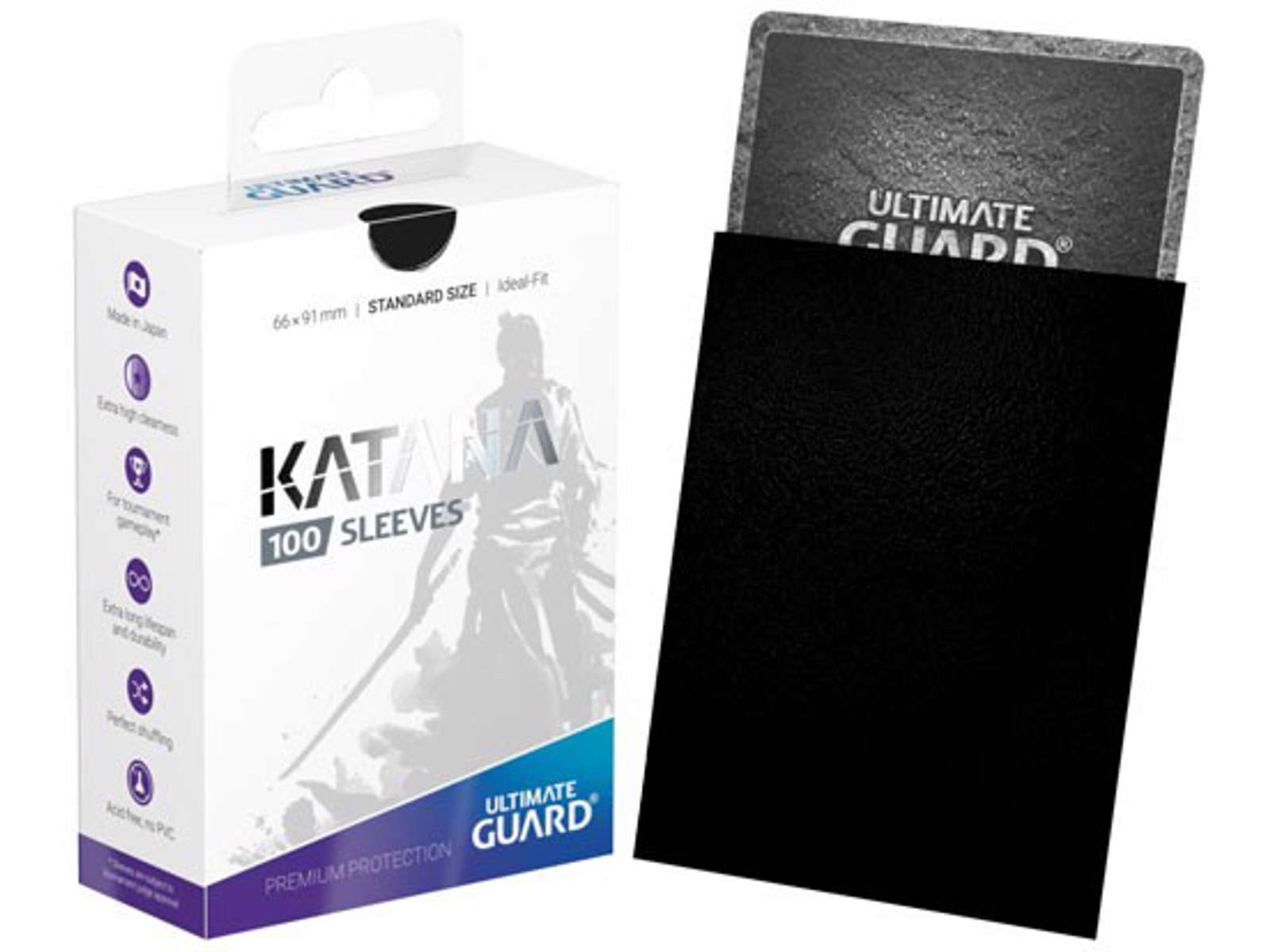 Køb Ultimate Guard Katana Sleeves Standard Size Black (100) hos