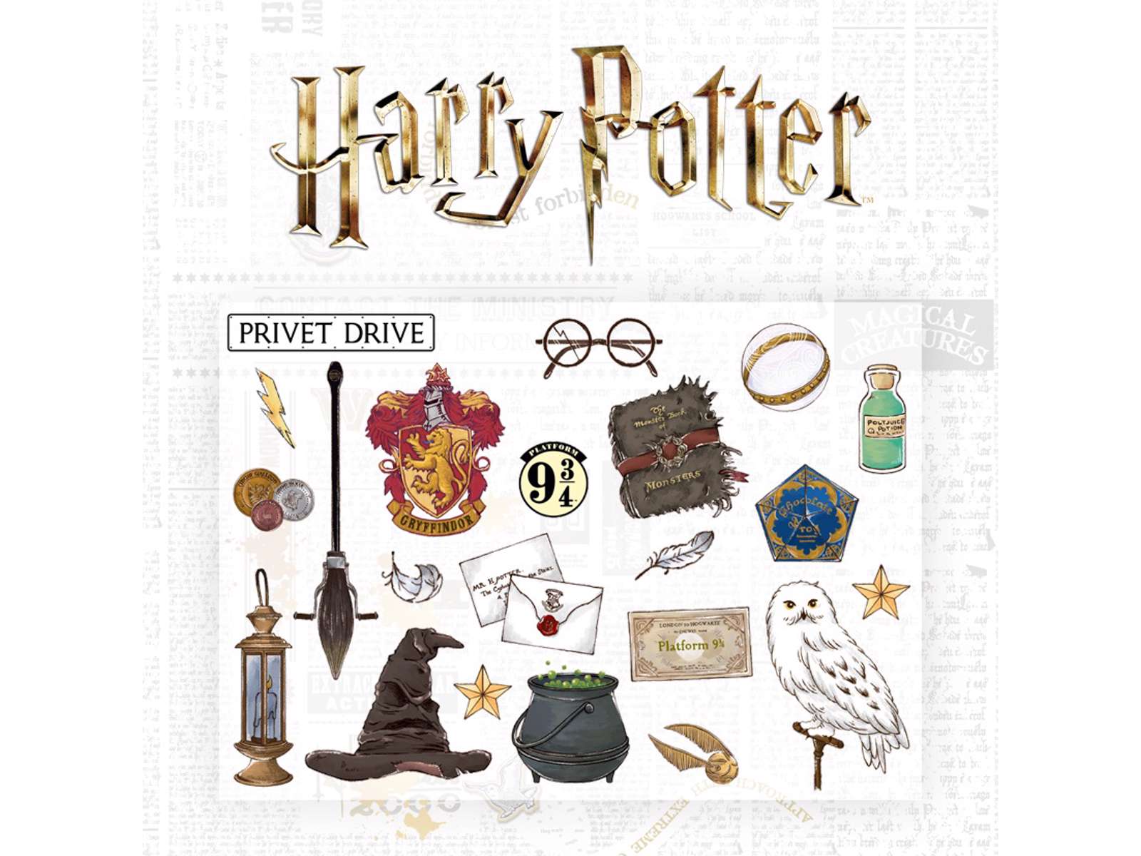 Køb Harry Potter Wall Decal Set Characters hos Superhelten Legetøj