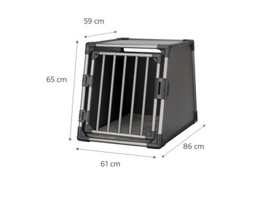 Transport box, aluminium, M–L: 61 × 65 × 86 cm, graphite
