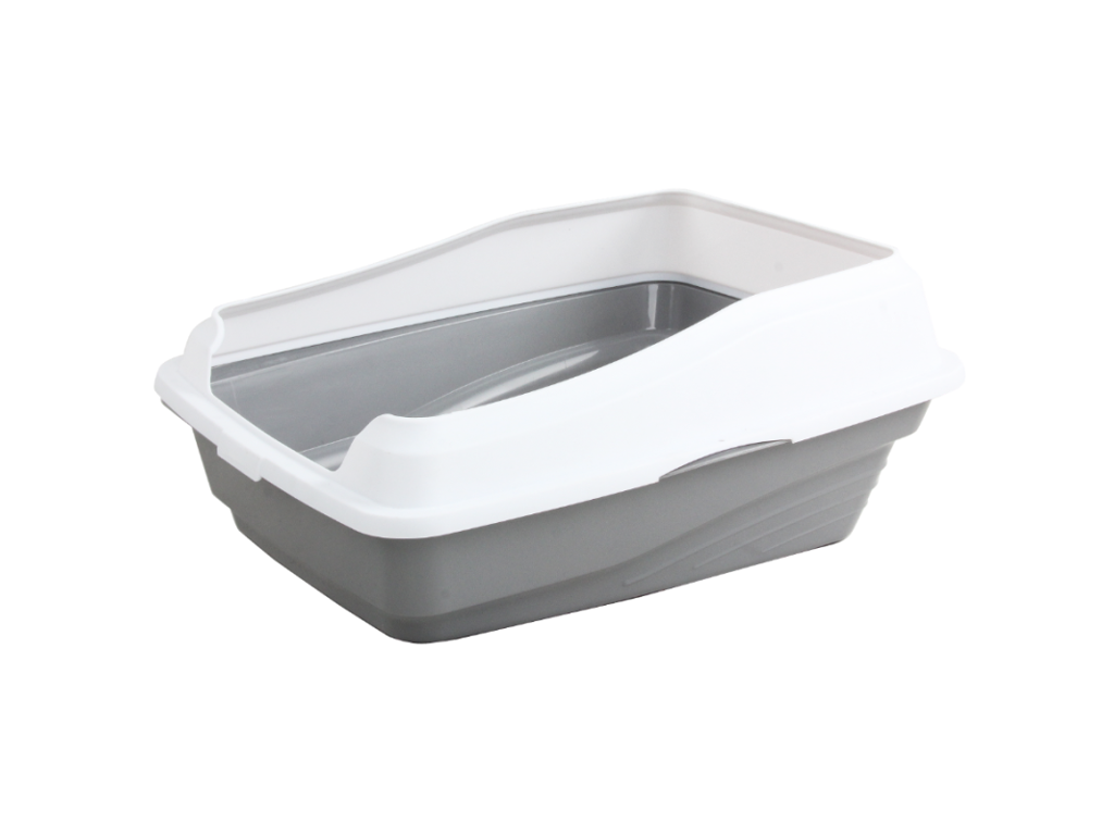 Kattebakke grå m kant 48x38,5 