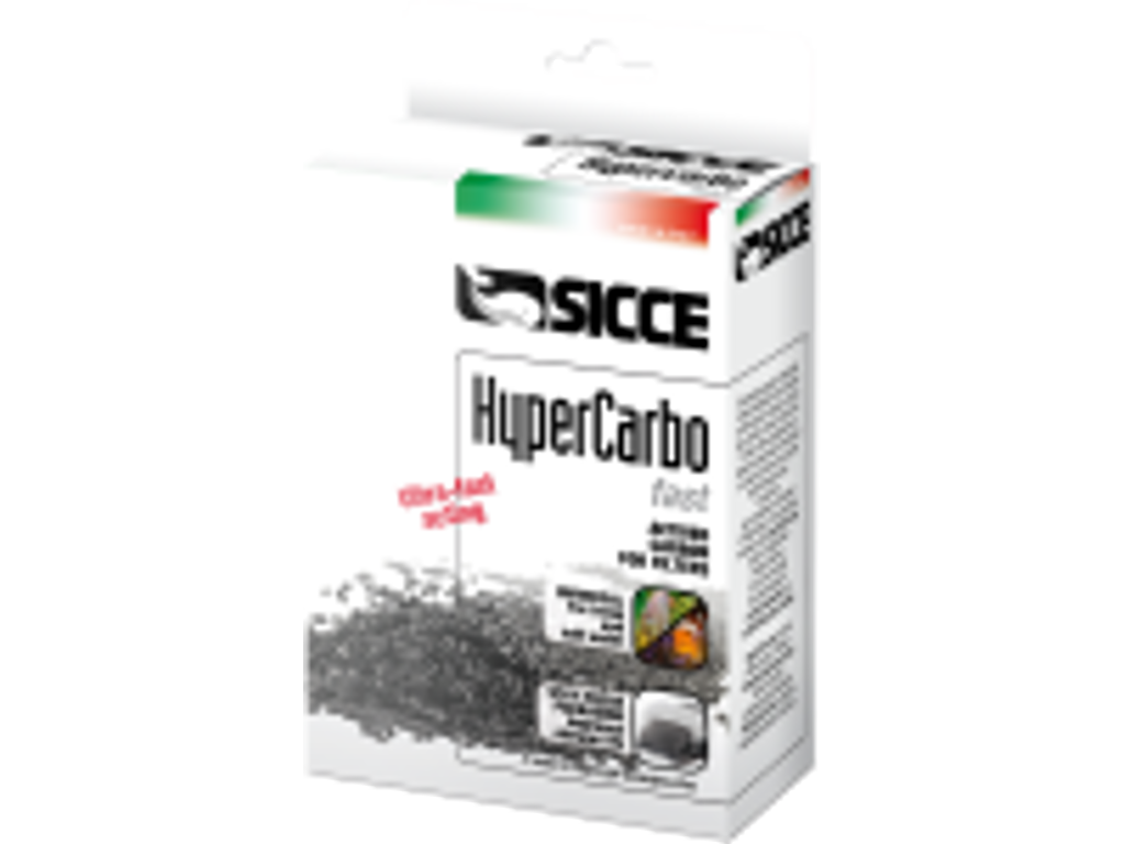 Sicce HYPERCARBO FAST Aktivt Kul 3 x 100g – Hurtigtvirkende Kul til Akvariefiltrering