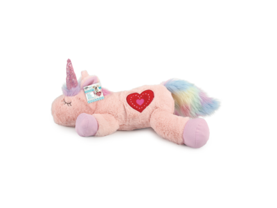 Heart Beat Warm Unicorn – Beroligende Enhjørningebamse med Hjerteslag, Varmepose og Lavendelduft (46 cm)