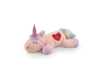 Heart Beat Warm Unicorn – Beroligende Enhjørningebamse med Hjerteslag, Varmepose og Lavendelduft (46 cm)