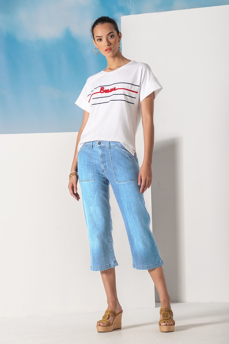 3/4 Jeans stretch 90%cot, 8%pol, 2%ela