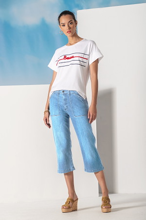 3/4 Jeans stretch 90%cot, 8%pol, 2%ela