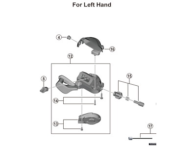 Shimano Deore dæksel til skiftegreb venstre model SL-M5100-I
