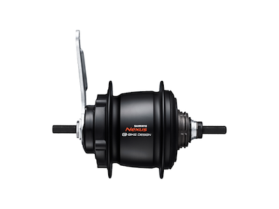 Shimano nexus - Bagnav med 5 gear - 187mm aksel, til 36 eger - sort - SG-C7002-5CD med fodbremse