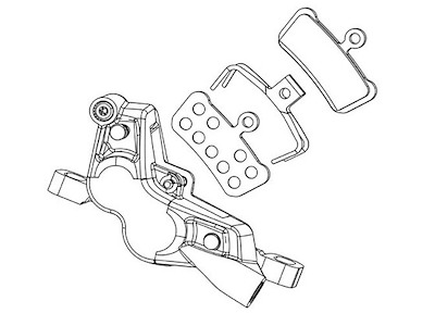 SRAM Rival AXS E1 Reservedelskit til hydraulisk bremsekaliber