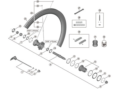 Shimano Dura Ace konus venstre til baghjul model WH-R9200-C50-TU-R
