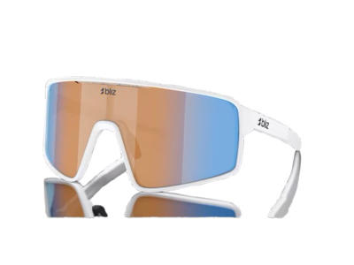 Bliz P001 Large (38) - Cykelbriller - Coral/orange mirror blue lens - Matte white