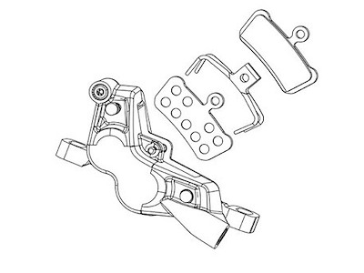 SRAM Force AXS E1 Bremsekaliber til flat mount