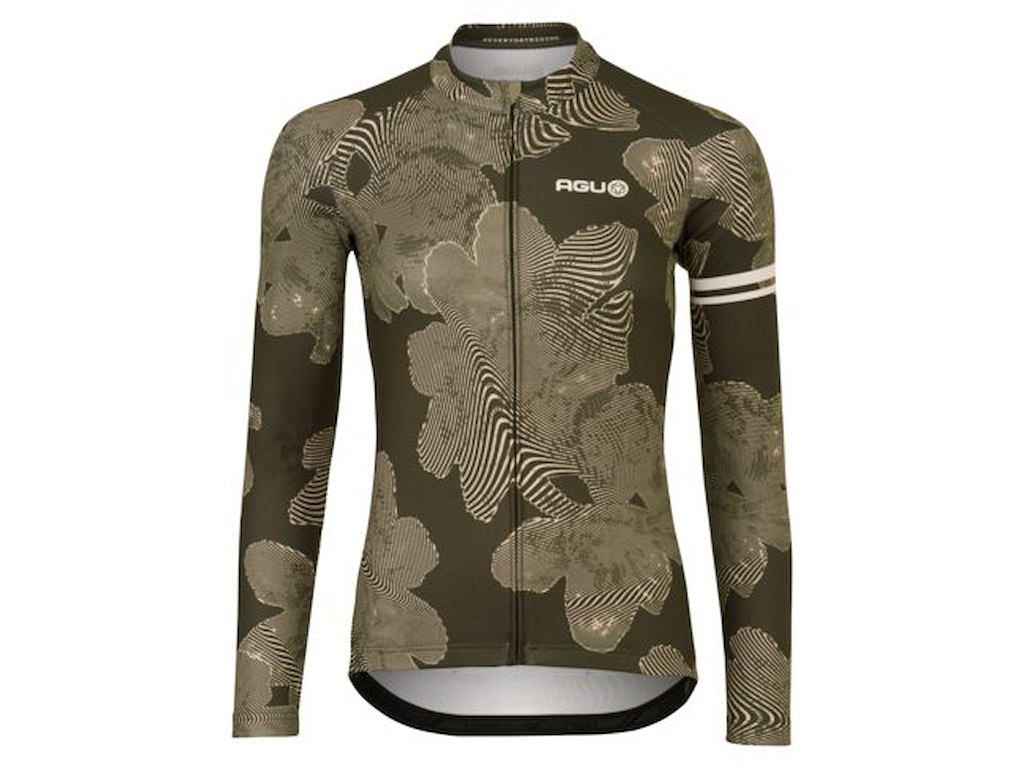 AGU Essential Striped Flower Jersey - Cykeltrøje - Lange ærmer - Dame