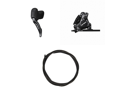 Shimano GRX Hydraulisk bremsesæt til Gravel  - Front/Venstre - resin med finne