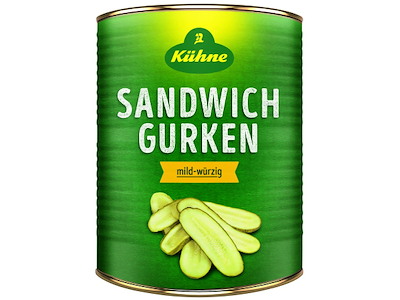 Syltede agurker i skiver 3100ml/1550g