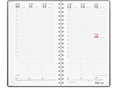 KALENDER MAYLAND 2026 26088000 WEEK PLANNER HØJFORMAT M. 4 ILL. 9,5X16,8CM