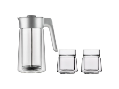 Jacob Jensen Stempelkande og 2 stk. dobbeltvæggede glas - Klar