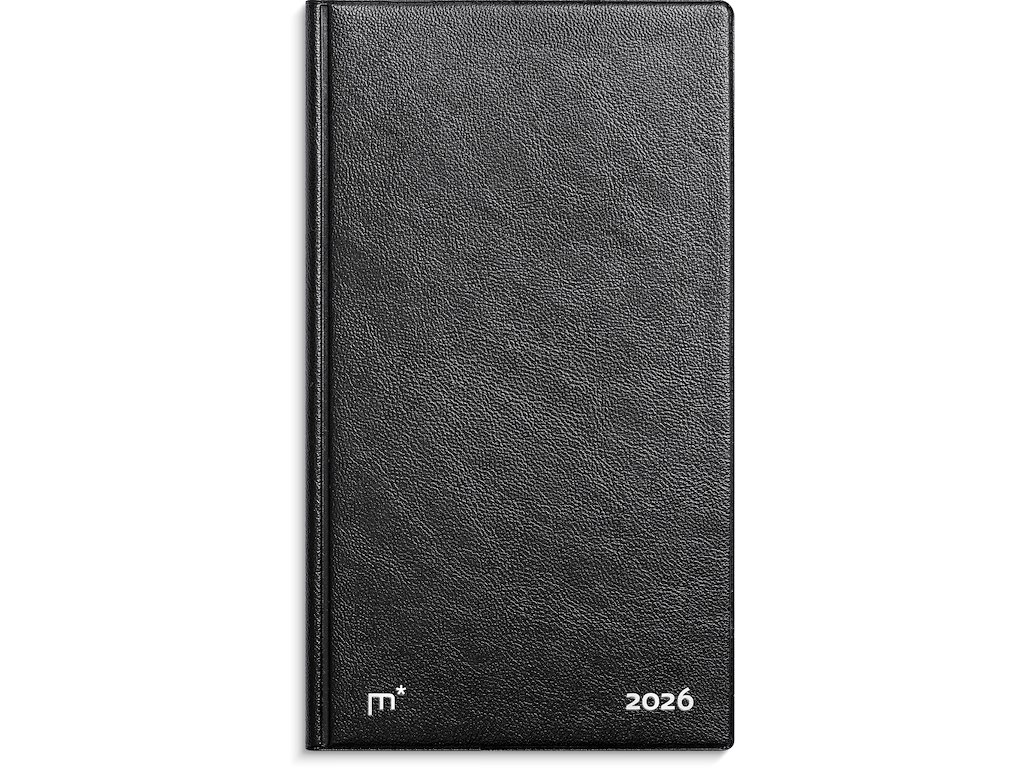 City Week Planner tværformat sort vinyl 2026