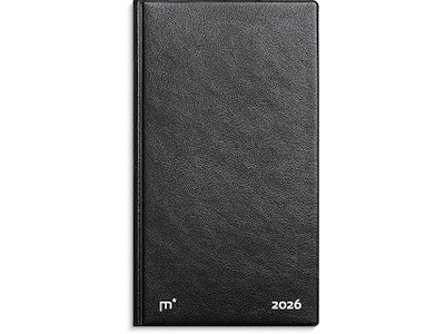 City Week Planner tværformat sort vinyl 2026