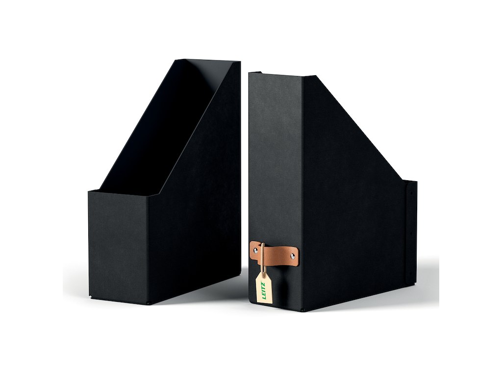 Tidsskriftsamler A4 Leitz Puro sort 2 stk