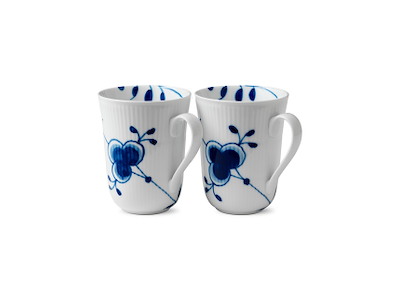 Royal Copenhagen Blå Mega Riflet krus 33 cl - 2 pak