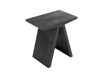 Taburet Angle Black - sort bejdset/olie