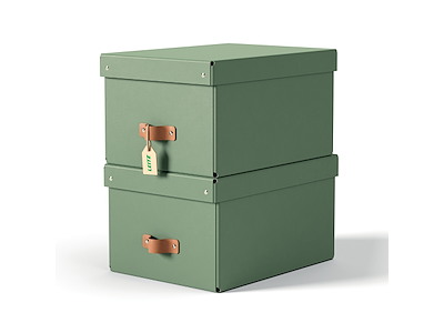 Opbevaringskasse Leitz Puro medium grøn 2 stk