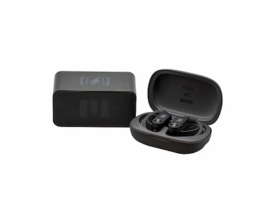 MiiBuds Active Go trådløse høretelefoner i vandtæt design samt Charge & Play Mini II 
