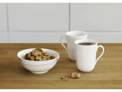 Royal Copenhagen Hvid Riflet krus 37 cl - 2 pak