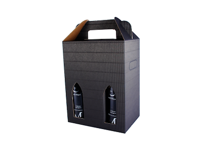 Vinæske sort bølge 6 flasker, åben