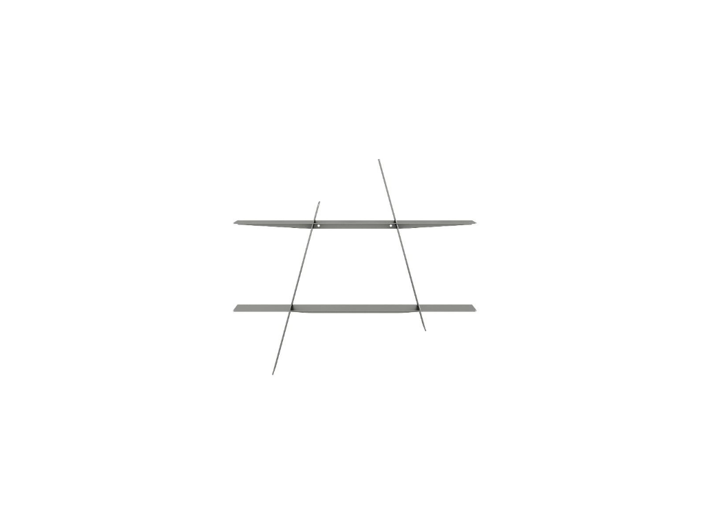 Andersen A-Shelf medium, stål - 52x9x46 cm