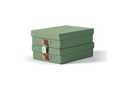 Opbevaringskasse Leitz Puro medium lav grøn 2 stk