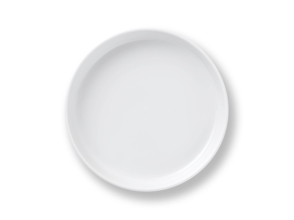 Royal Copenhagen Hvid Riflet ovnfast fad, 27 cm