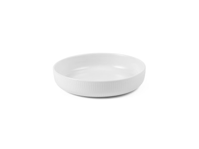 Royal Copenhagen Hvid Riflet ovnfast fad 18,5 cm