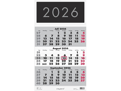 Vægkalender Triplanner 2026