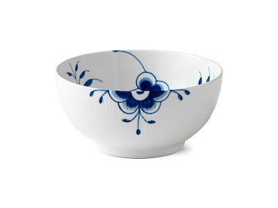 Royal Copenhagen Blå Mega Riflet skål 24 cm