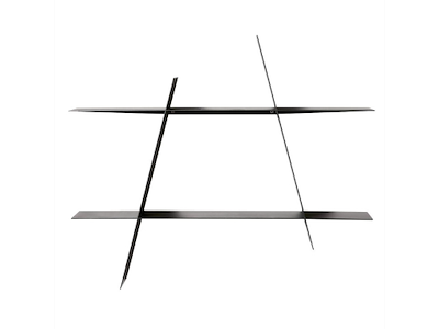 Andersen A-Shelf Large, Stål/sort - 78x12x67 cm