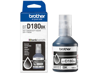 Brother blæk BTD180BK sort, 7500 sider