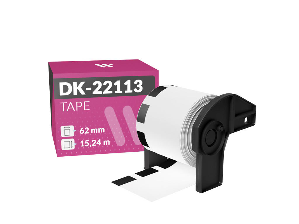 Label kompatibel DK22113 62mm x 15,24 meter klar film