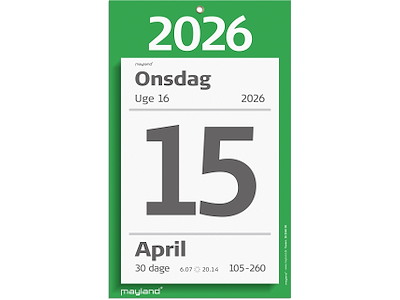 Kæmpeafrivningskalender m/bagsidetekst 2026