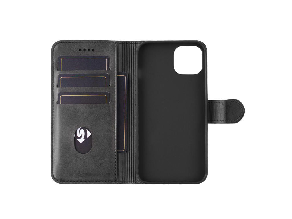 eSTUFF iPhone 12 WALES PU Wallet Cover - Black