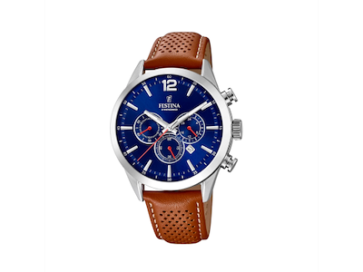 Festina Herreurchronograf med brun rem