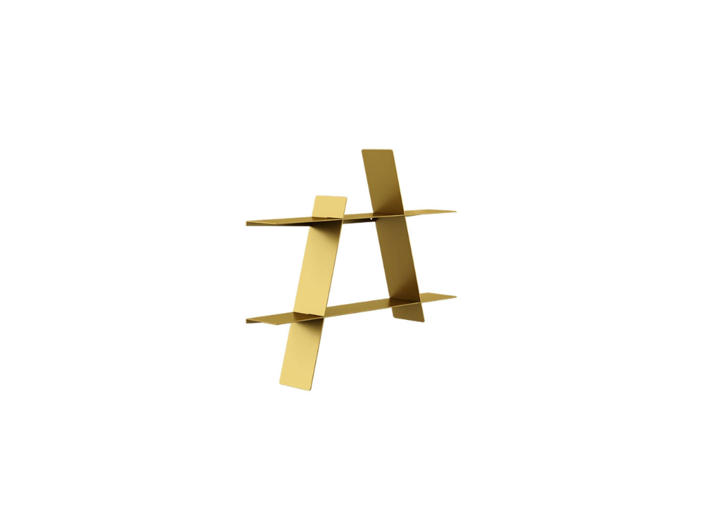 Andersen A-Shelf medium, Messing - 52x9x46 cm