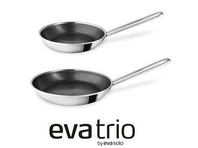 Eva Trio Multi stegepander med Mosaic keramisk Slip-Let belægning - 24 & 28 cm